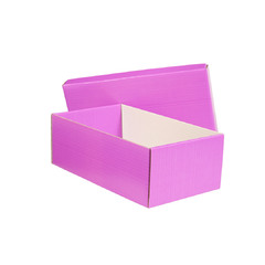 caja de zapatos violeta